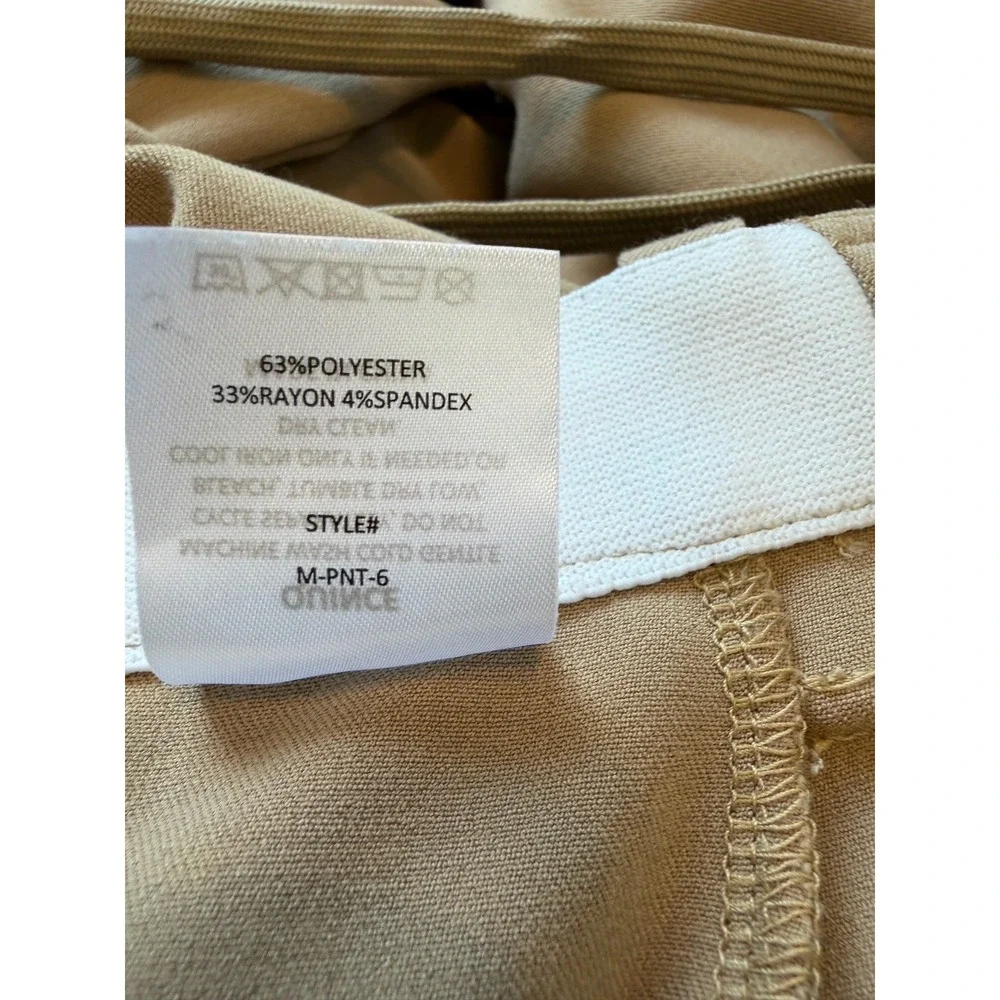 Quince Ultra Stretch 24/7 Smart Chino Pants Mens 36x30 Beige Drawstrings Preppy
